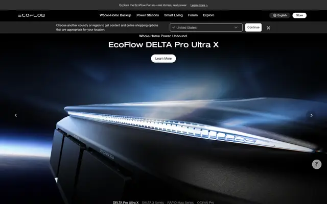 EcoFlow Electronics Shopify homepage screenshot