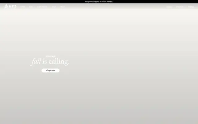goop Wellness Shopify homepage screenshot