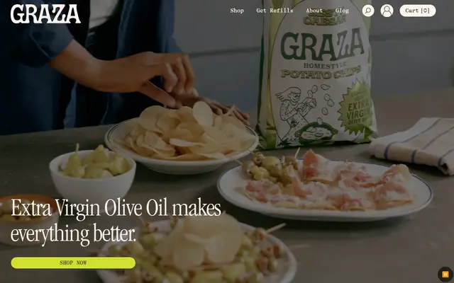 Graza Food & Drink Shopify homepage screenshot