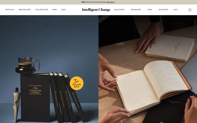 Intelligent Change Art & Craft Shopify homepage screenshot