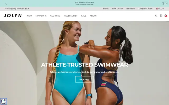 JOLYN Fitness Shopify homepage screenshot