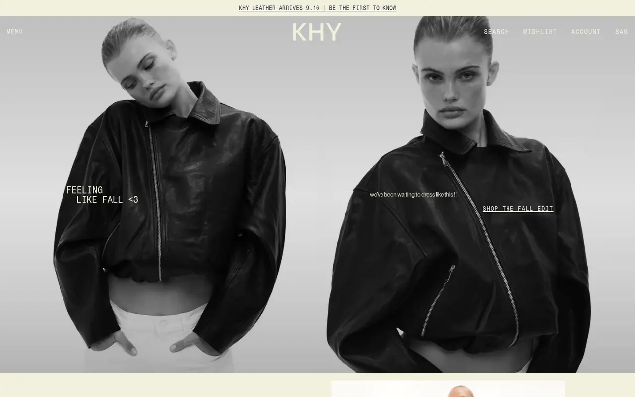 KHY Fashion Shopify homepage screenshot