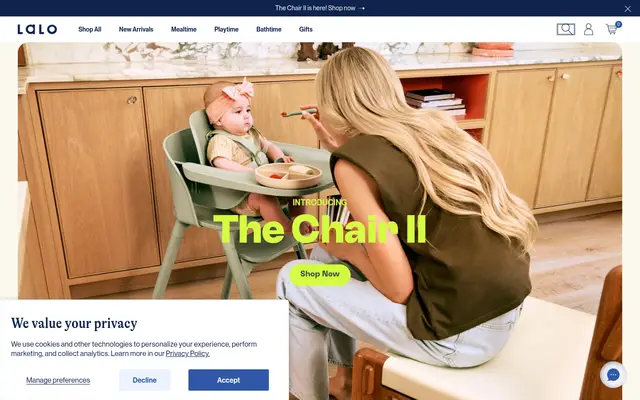Lalo Kids Shopify homepage screenshot