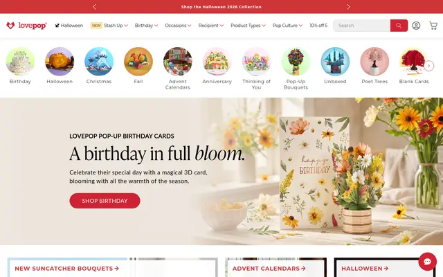LovePop Art & Craft Shopify homepage screenshot