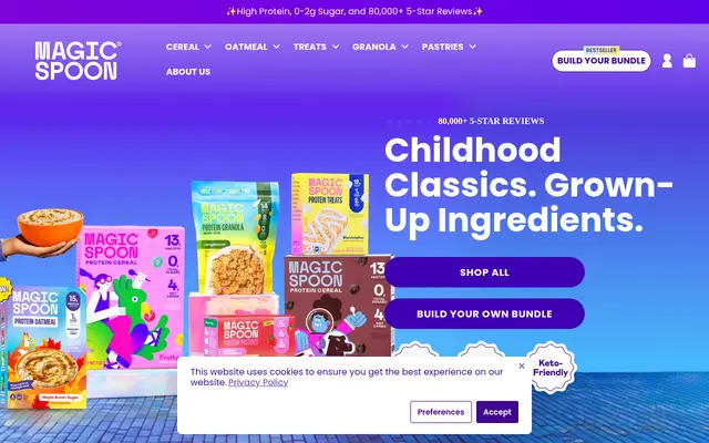 Magic Spoon Food & Drink Shopify homepage screenshot