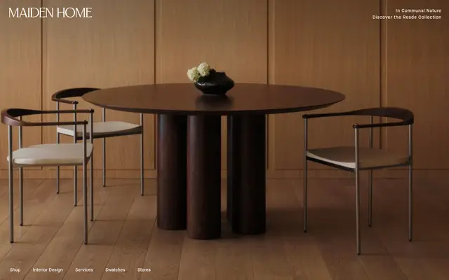 Maiden Home Home Shopify homepage screenshot