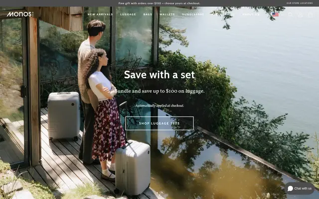 Monos Outdoor Shopify homepage screenshot