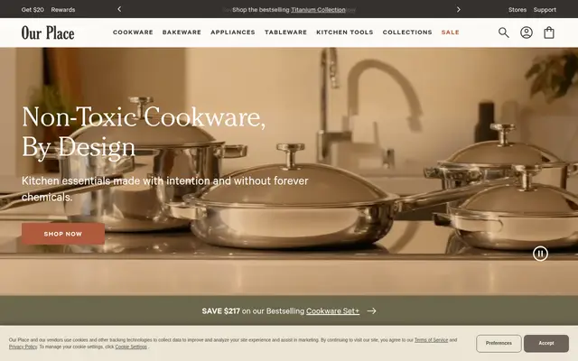 Our Place Home Shopify homepage screenshot
