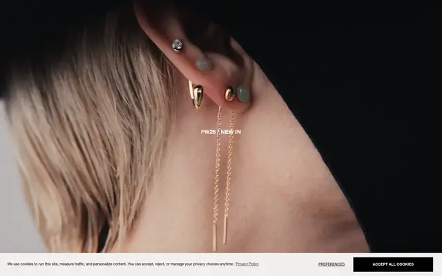 PDPAOLA Jewelry Shopify homepage screenshot