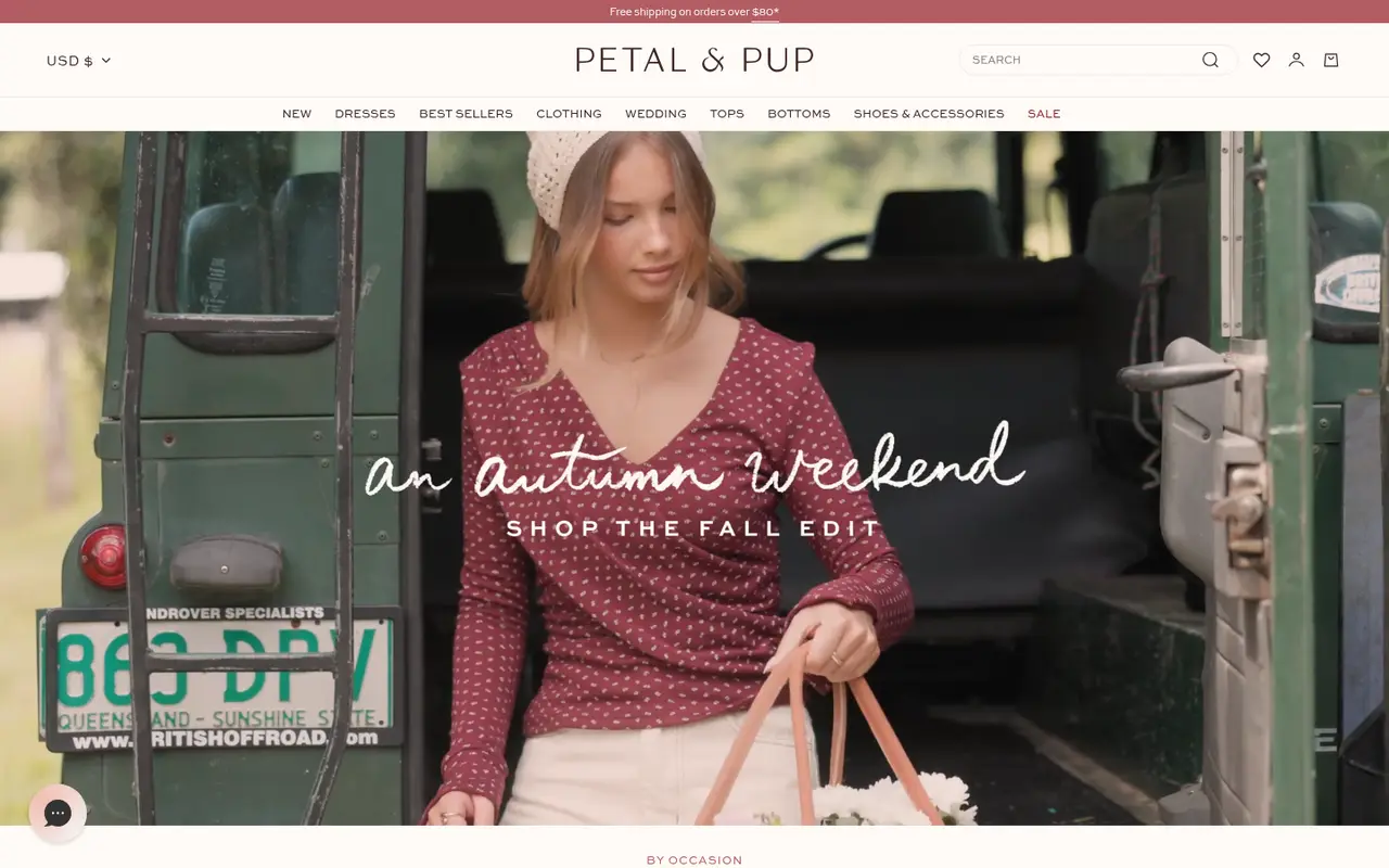 Petal & Pup USA Fashion Shopify homepage screenshot