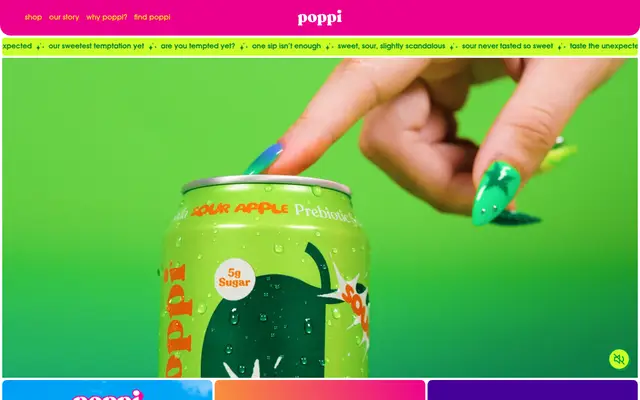 Poppi Food & Drink Shopify homepage screenshot
