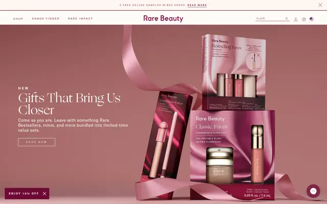 Rare Beauty Beauty Shopify homepage screenshot