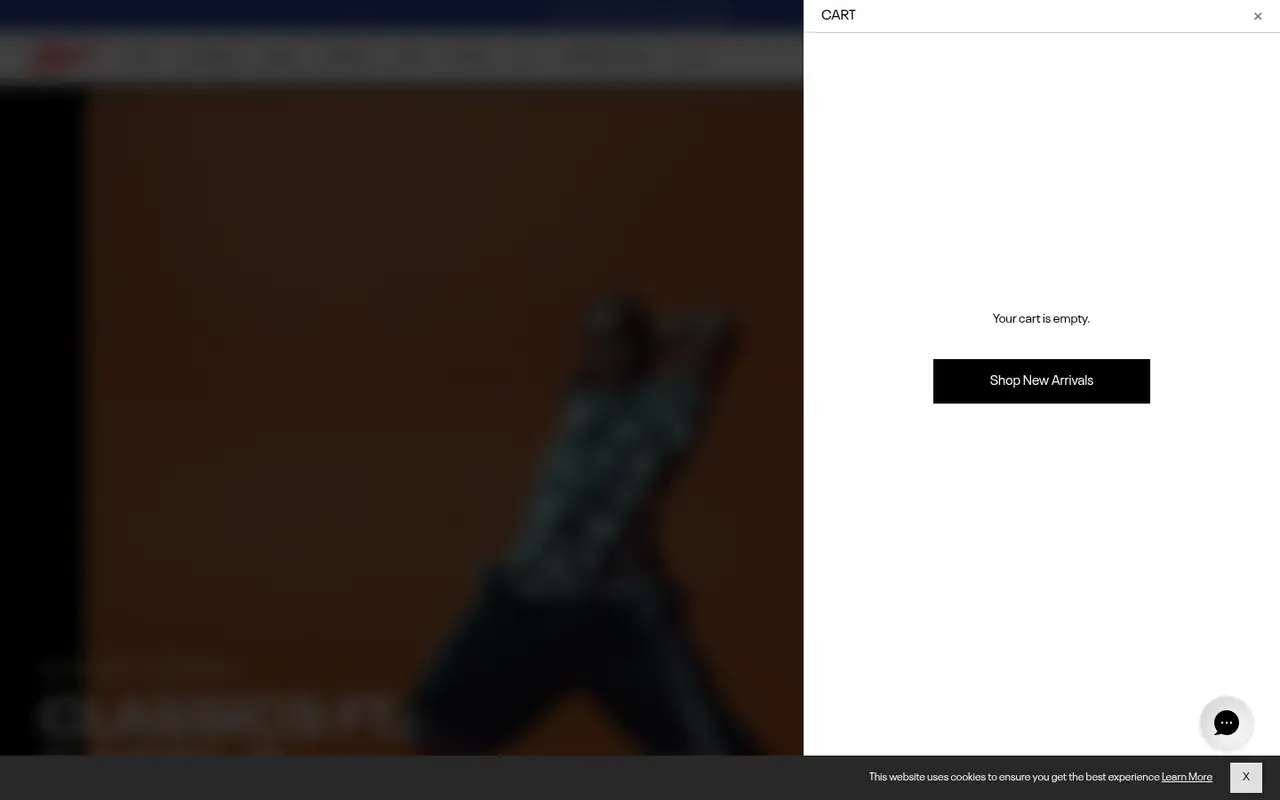 Reebok Fitness Shopify homepage screenshot