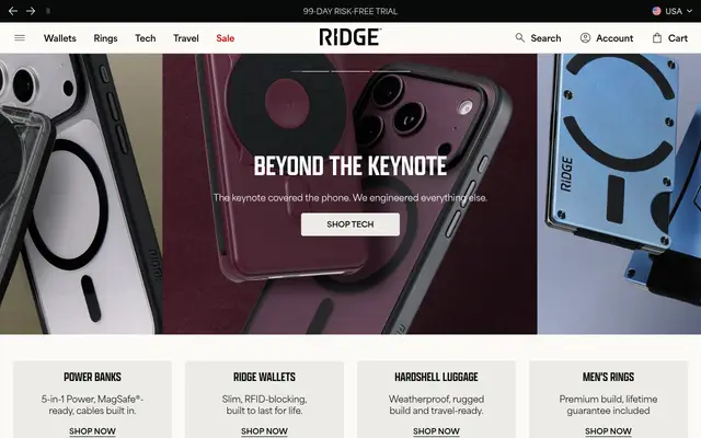 Ridge Electronics Shopify homepage screenshot
