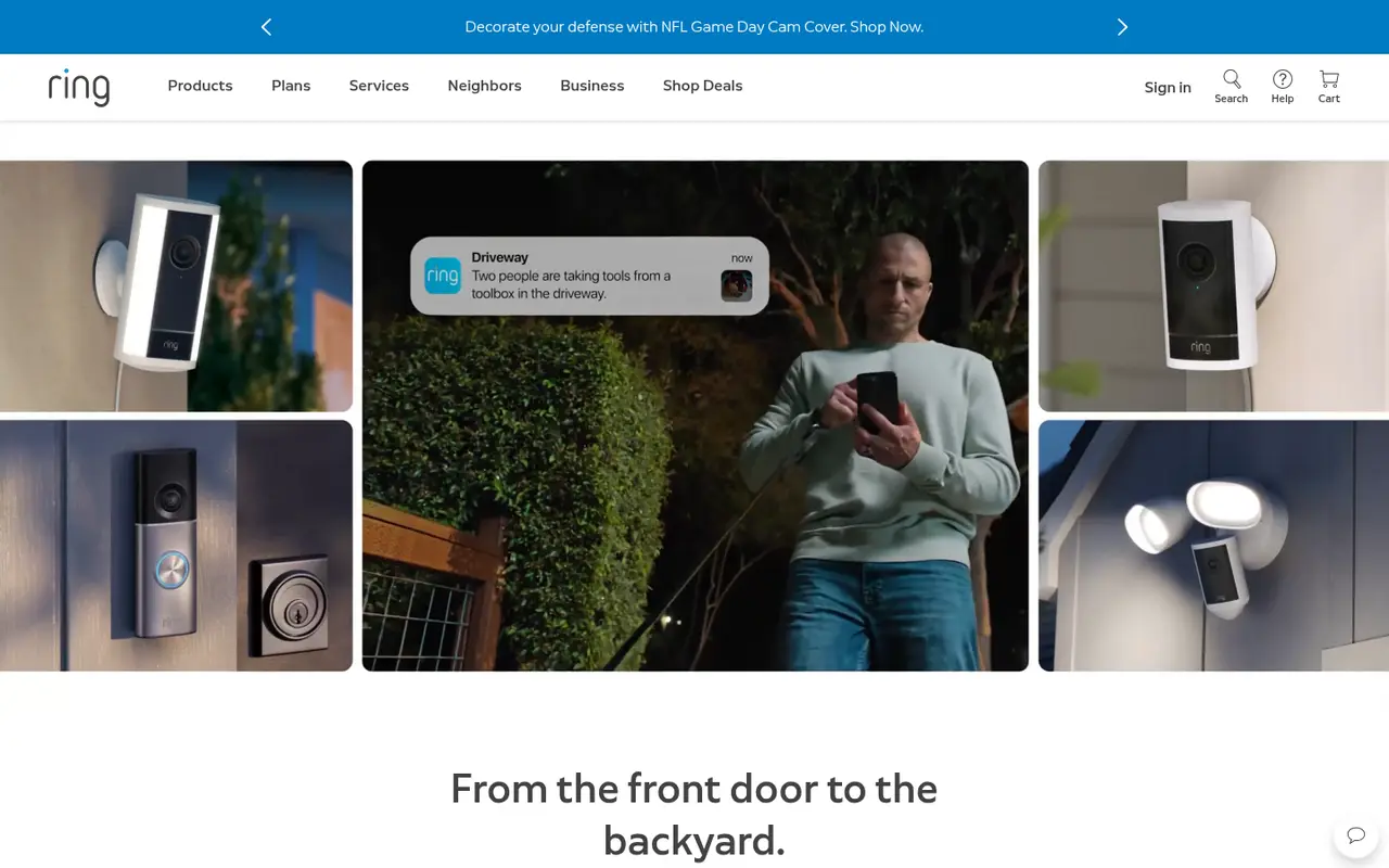 Ring Electronics Shopify homepage screenshot