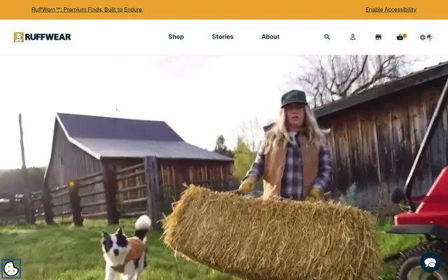 Ruffwear Pets Shopify homepage screenshot