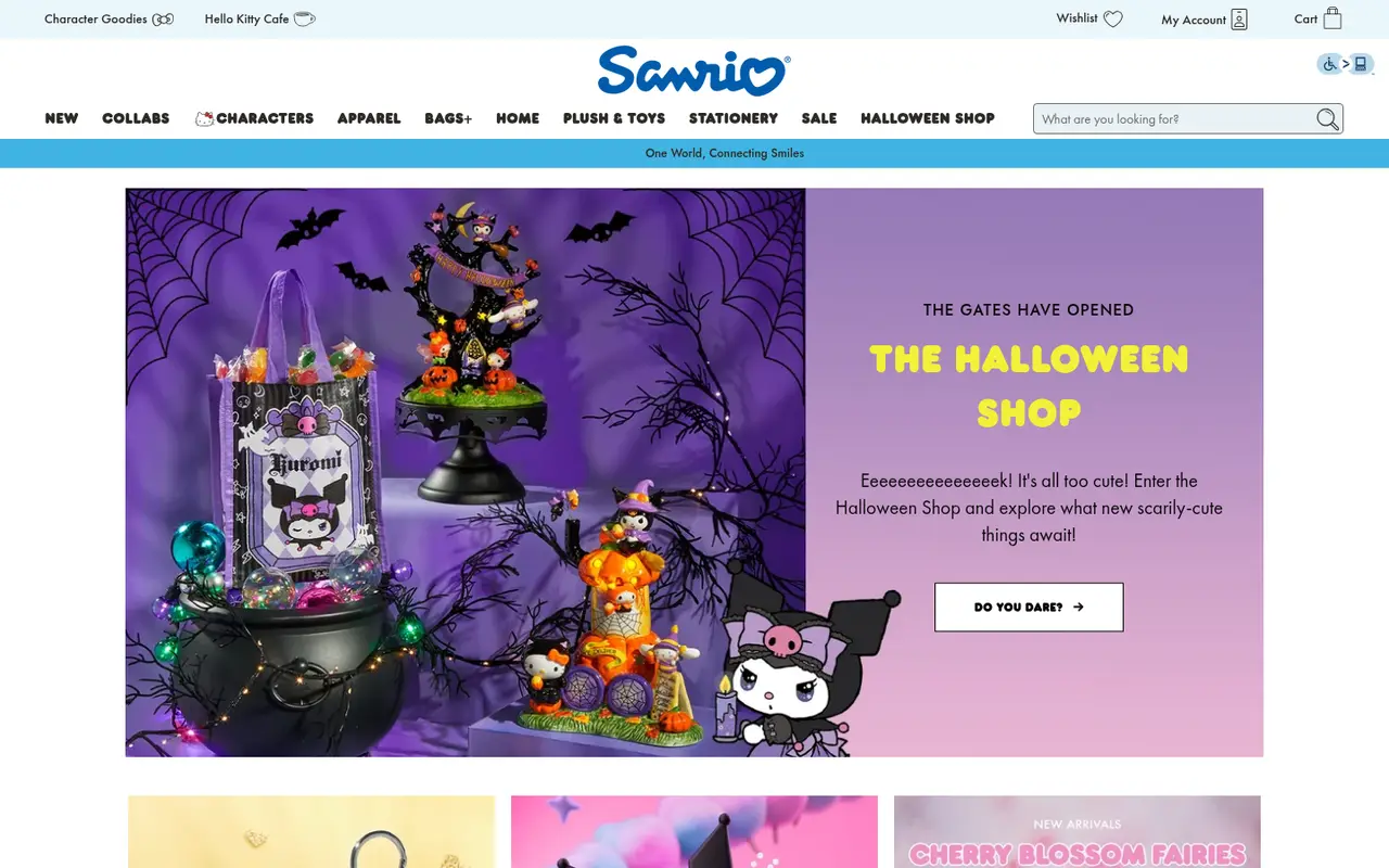 Sanrio Art & Craft Shopify homepage screenshot