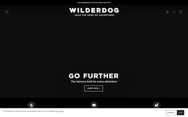 Wilderdog Pets Shopify homepage screenshot