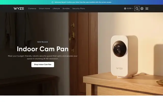 Wyze Electronics Shopify homepage screenshot